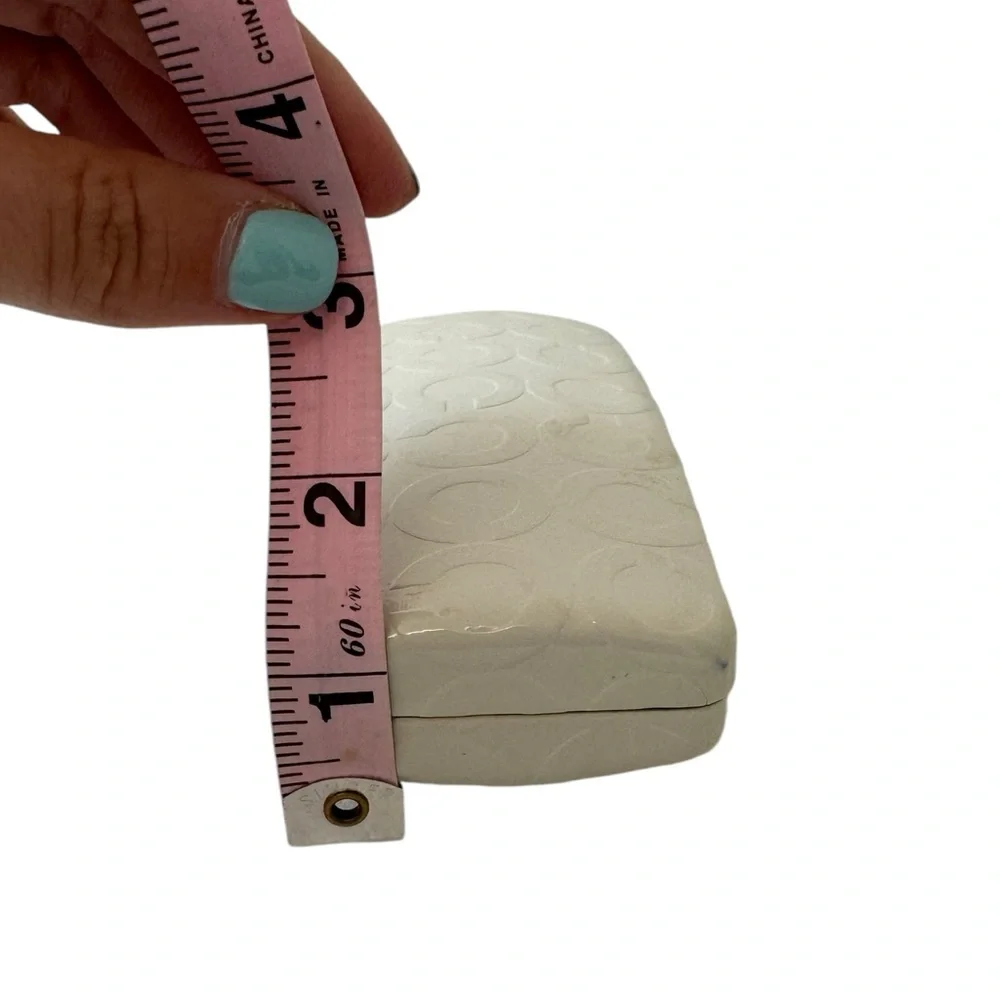 Coach Embossed Hard‎ Glasses Case in Putty
